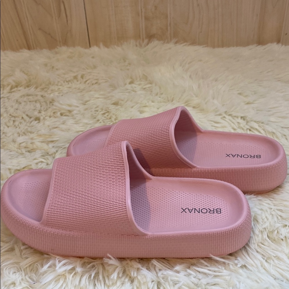 Bronx Women's Pink Slide Sandals